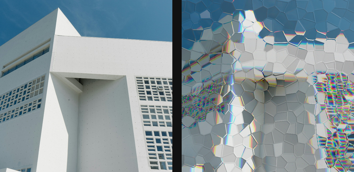 Crystal Facets: source left and current native result right