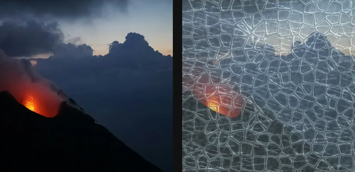 Cracked Ice: source left and current native result right