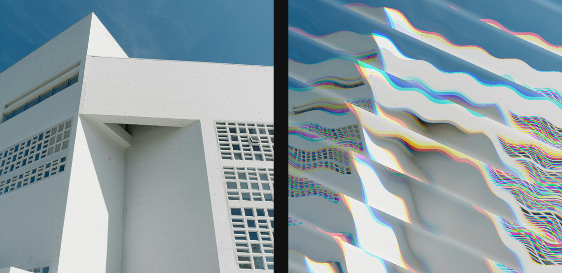 Prismatic Refraction: source left and current native result right